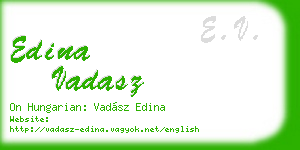 edina vadasz business card